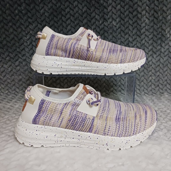 Hey Dude Shoes - Hey Dude Women's Sneakers Shoes Egret Multicolor Sirocco W Knit Size 6